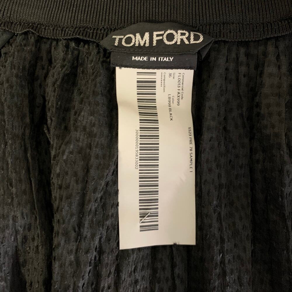 TOM FORD Size S Black Not Listed Textured Faux Fur Zip Up Jacket - Picture 4 of 4